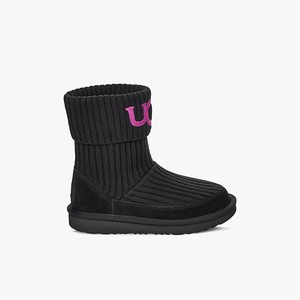 Ugg Knit Kids Classic Boots Black (9280DLUFS)